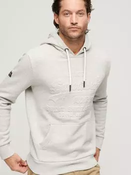 Толстовка с тисненым логотипом Vintage Superdry, серый мергель