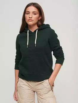 Толстовка с тисненым винтажным логотипом Superdry, академия темно-зеленый