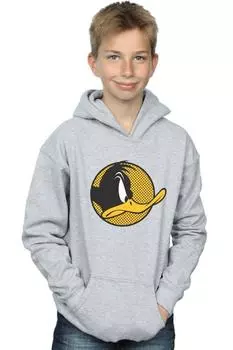 Толстовка с точечным профилем Daffy Duck Looney Tunes, серый