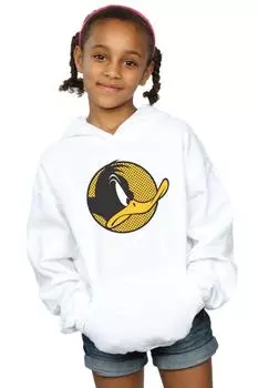 Толстовка с точечным профилем Daffy Duck Looney Tunes, белый