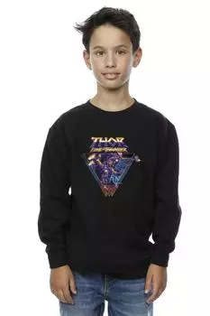 Толстовка с треугольным логотипом Thor Love And Thunder Marvel, черный