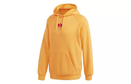 Толстовка с трилистником мужская золотая Adidas Originals, цвет Gold