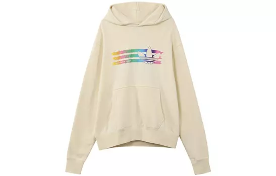 Толстовка с трилистником унисекс белая Adidas Originals, белый