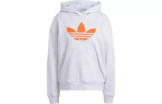 Толстовка с трилистником женская серая Adidas Originals