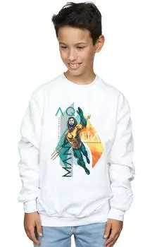 Толстовка с тропическим значком Aquaman DC Comics, белый