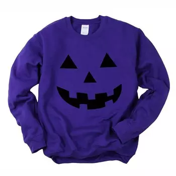 Толстовка с тыквенным лицом Simply Sage Market, фиолетовый