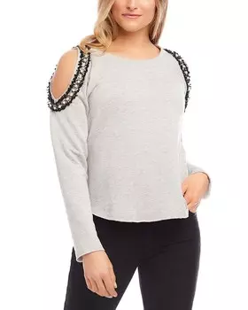 Толстовка с украшением Karen Kane, серый