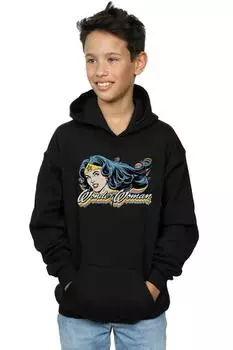 Толстовка с улыбкой Чудо-женщины DC Comics, черный