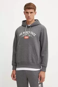 Толстовка с университетским рисунком The North Face, серый