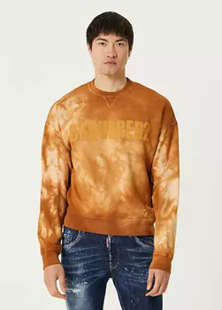 Толстовка с узором «Батик» Dsquared2, бежевый