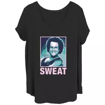 Толстовка с v-образным вырезом и графическим рисунком Richard Simmons для юниоров больших размеров Licensed Character