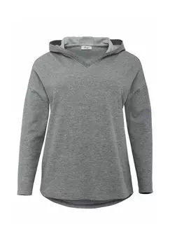 Толстовка с V-образным вырезом sheego, цвет Dunkelgrau Meliert