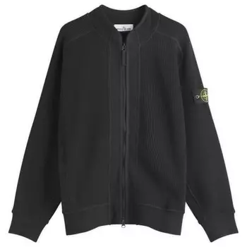 Толстовка с вафельной застежкой-молнией Stone Island, черный