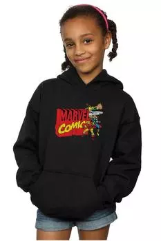Толстовка с винтажным логотипом Blast Marvel Comics, черный