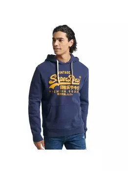 Толстовка с винтажным логотипом heritage Superdry, синий