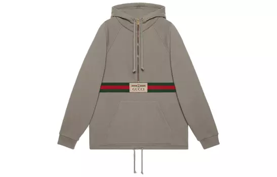 Толстовка с винтажным логотипом «Серая» GUCCI, серый