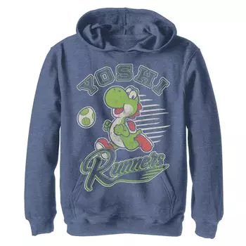 Толстовка с винтажным плакатом Nintendo Super Mario Yoshi Runners для мальчиков 8–20 лет Licensed Character