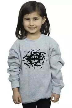 Толстовка с водоворотом Batman Bat DC Comics, серый