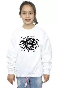 Толстовка с водоворотом Batman Bat DC Comics, белый