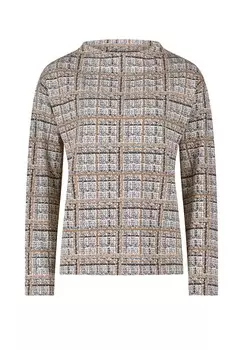 Толстовка с воротником BETTY BARCLAY, цвет Grau/beige