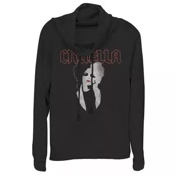 Толстовка с воротником-хомутом и темным портретом Disney's Cruella Juniors Licensed Character