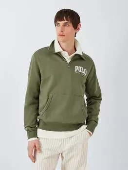 Толстовка с воротником из хлопчатобумажной смеси поло Ralph Lauren, цвет Tree Green