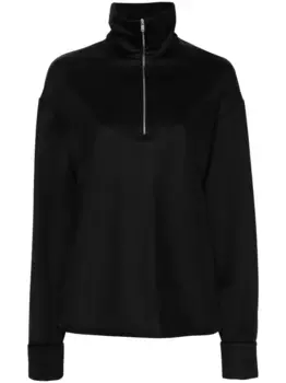 Толстовка с воротником на молнии JIL SANDER, черный