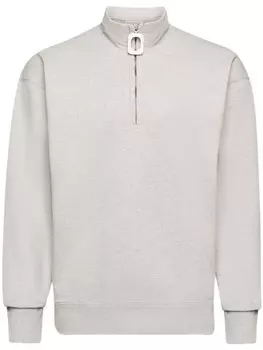 Толстовка с воротником на молнии JW Anderson, серый