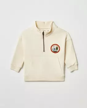 Толстовка с воротником на молнии Sfera, белый