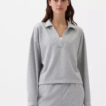 Толстовка с воротником-поло Gap, серый