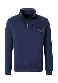 Толстовка с воротником-стойкой Casamoda, синий