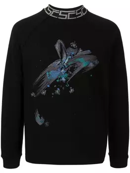 Толстовка с воротником-стойкой и вышитым логотипом SHIATZY CHEN, черный