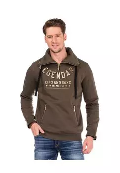 Толстовка с воротником-трубой CIPO & BAXX, хаки