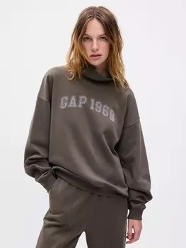 Толстовка с воротником-водолазкой Gap, коричневый