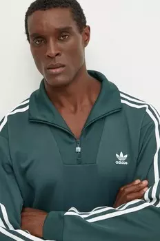 Толстовка с воротником-воронкой adidas Originals, зеленый