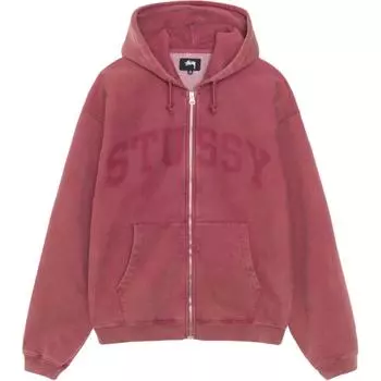 Толстовка с выцветшей графикой на молнии Stussy, черный