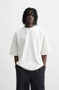 Толстовка с выцветшим лозунгом ZARA, устрично-белый