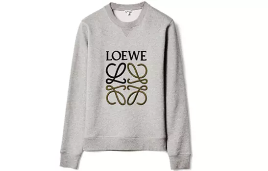 Толстовка с вышитой анаграммой Loewe, серый