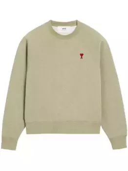 Толстовка с вышитой монограммой Ami de Coeur AMI Paris, зеленый