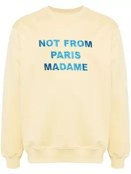 Толстовка с вышитой надписью Drle De Monsieur, желтый