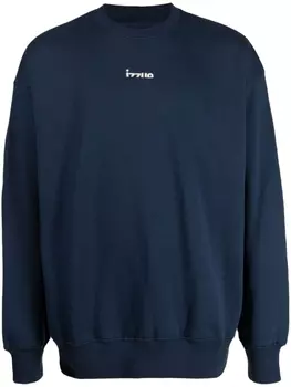 Толстовка с вышитой надписью izzue, синий