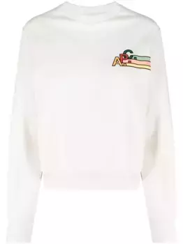 Толстовка с вышитым логотипом A.P.C., нейтральный