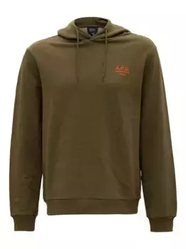 Толстовка с вышитым логотипом A.P.C., зеленый