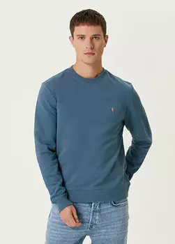 Толстовка с вышитым логотипом Allsaints, синий