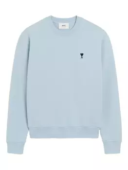 Толстовка с вышитым логотипом AMI Paris, синий