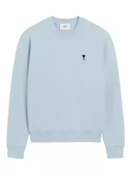 Толстовка с вышитым логотипом AMI Paris, синий