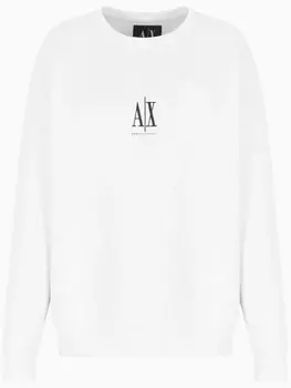 Толстовка с вышитым логотипом Armani Exchange, белый