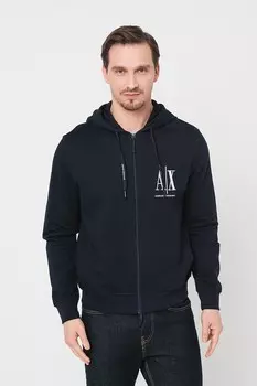 Толстовка с вышитым логотипом Armani Exchange, синий