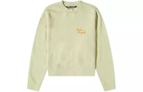 Толстовка с вышитым логотипом Back Spray Palm Crew Palm Angels, зеленый