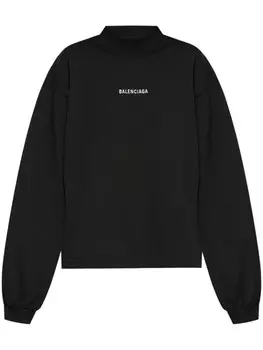 Толстовка с вышитым логотипом Balenciaga, черный